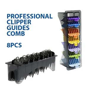 Kemei Sepatu Clipper Set 8 Pcs with Organizer Box Guide Comb KM-1986