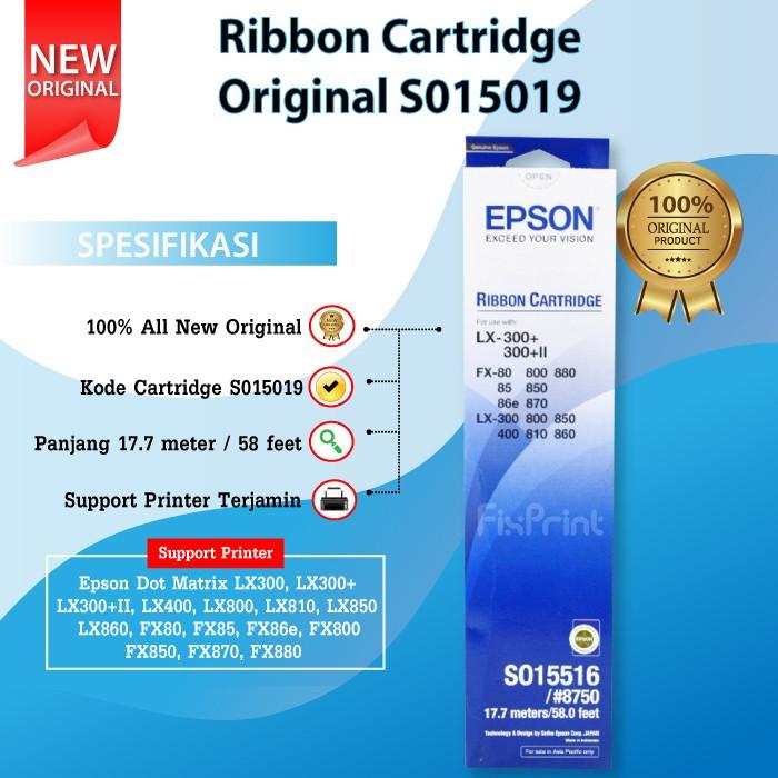 Gambar Epson S015516 8750 Ribbon Cartridge LX300 LX-300 LX300+II LX300+ dari FixPrint Jakarta Kota Administrasi Jakarta Selatan Tokopedia