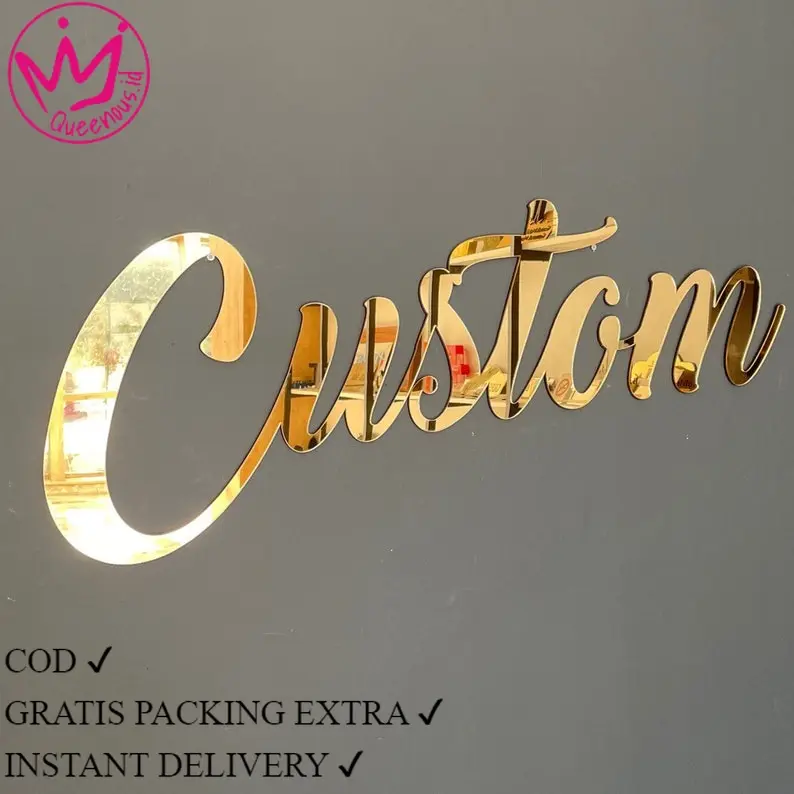 Pemasangan Super Mudah | Custom Akrilik Laser Cutting