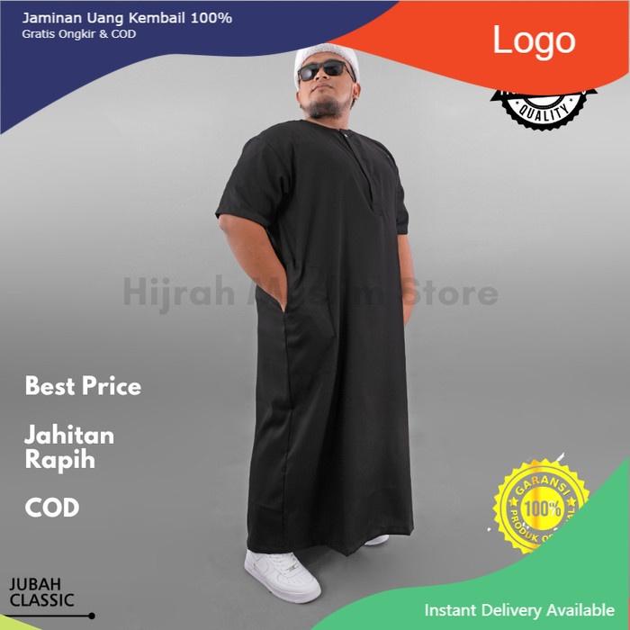 Gamis Pria 4XL, 5XL, 6XL Big Size Jumbo Pria - Hitam - abu tua, 4xl 1