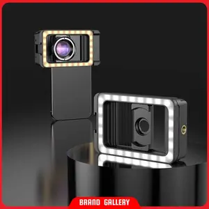 APEXEL Lampu Kamera HP Fill Light 3 Color Dimmable with Phone Clip