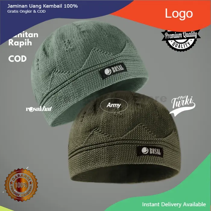 Peci Turki - Peci Rajut Turki Rosal  - army