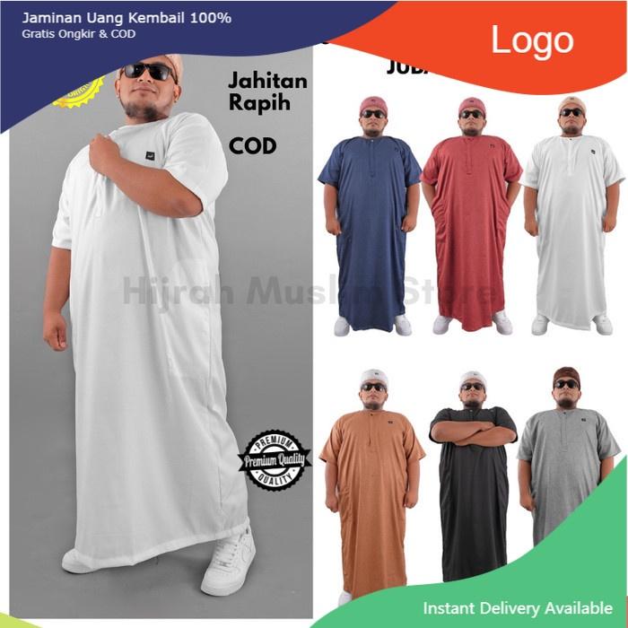 Gamis Pria 4XL, 5XL, 6XL Big Size Jumbo Pria - Hitam - abu tua, 4xl 3