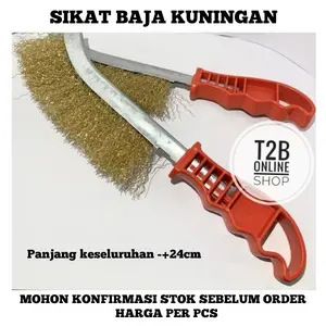 Sikat baja golok kuningan,sikat kawat keriting baja model pisau
