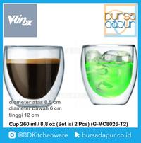 Gambar Winox Double Wall Glass Cup 260 ml (8,8 oz) - Set 2 Pcs dari Bursa Dapur Mall Kota Administrasi Jakarta Barat 5 Tokopedia