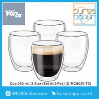 Gambar Winox Double Wall Glass Cup 260 ml (8,8 oz) - Set 2 Pcs dari Bursa Dapur Mall Kota Administrasi Jakarta Barat 1 Tokopedia