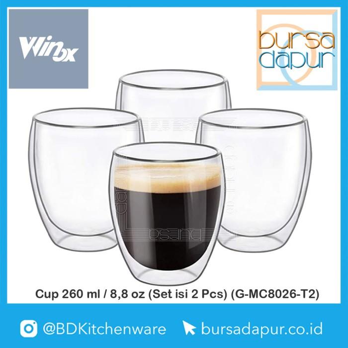 Gambar Winox Double Wall Glass Cup 260 ml (8,8 oz) - Set 2 Pcs dari Bursa Dapur Mall Kota Administrasi Jakarta Barat Tokopedia