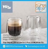 Gambar Winox Double Wall Glass Cup 260 ml (8,8 oz) - Set 2 Pcs dari Bursa Dapur Mall Kota Administrasi Jakarta Barat 4 Tokopedia