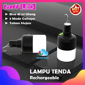 TaffLED  Lampu Tenda Camping USB Baterai Cas Isi Ulang LED Gantung Lentera Darurat Kemah Rechargeable P09