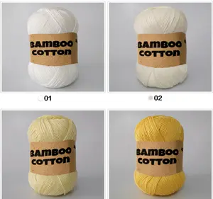 (1-20) Benang Rajut Import Katun Lace Bamboo Cotton