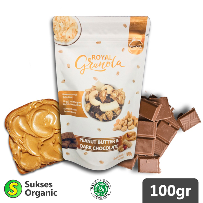 Gambar Granola PEANUT BUTTER ROYAL 100gr dari Sukses Organic Kota Tangerang Selatan Tokopedia