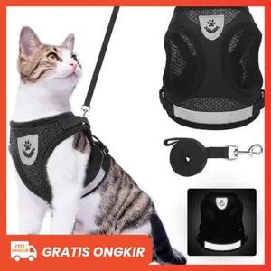 Tali Tuntun Kucing Anjing Kecil Murah Pet Leash Harness Small Dog Cat