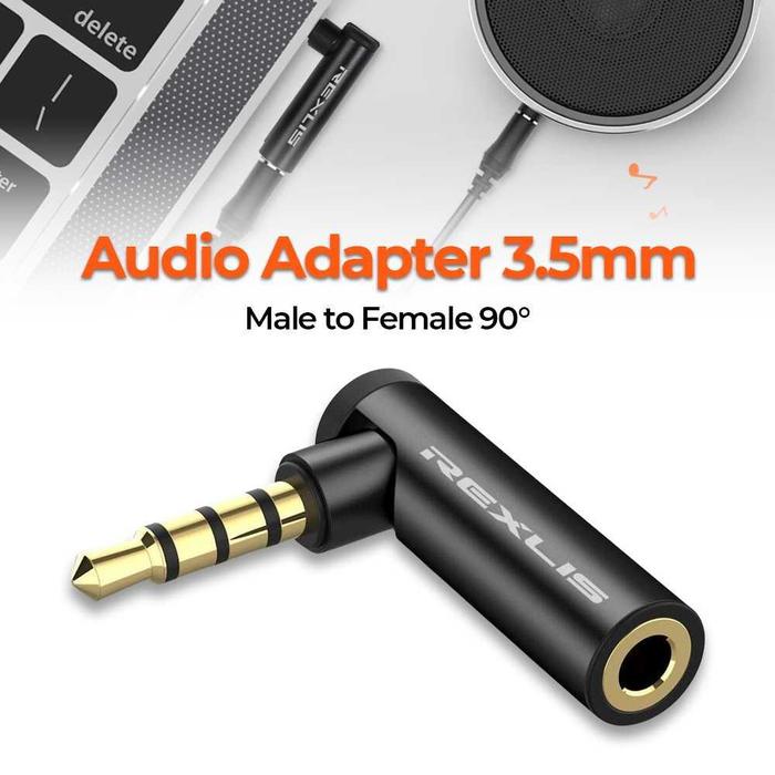 Jual Sambungan Jek Audio Adapter 3.5mm Male to Female letter L ...