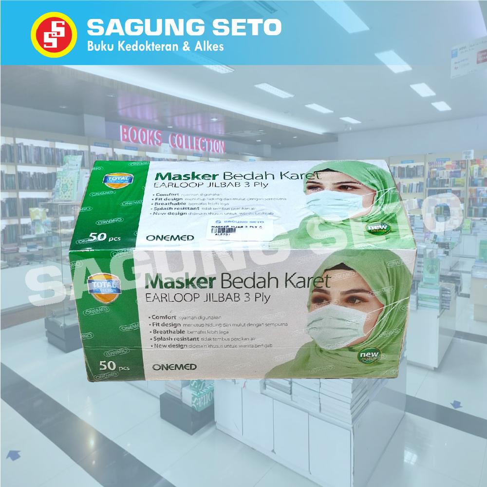 MASKER HIJAB 3PLY ONEMED / MASKER HIJAB