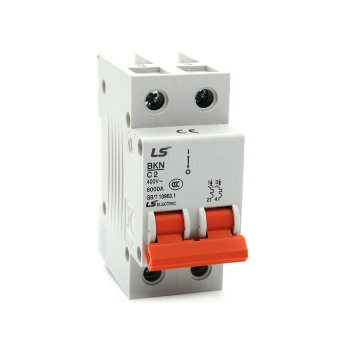 Jual MCB LS BKN 2 POLE 6KA 2A (AMPERE) / MCB LS BKN-2P-C2 2PHASE SNI ...