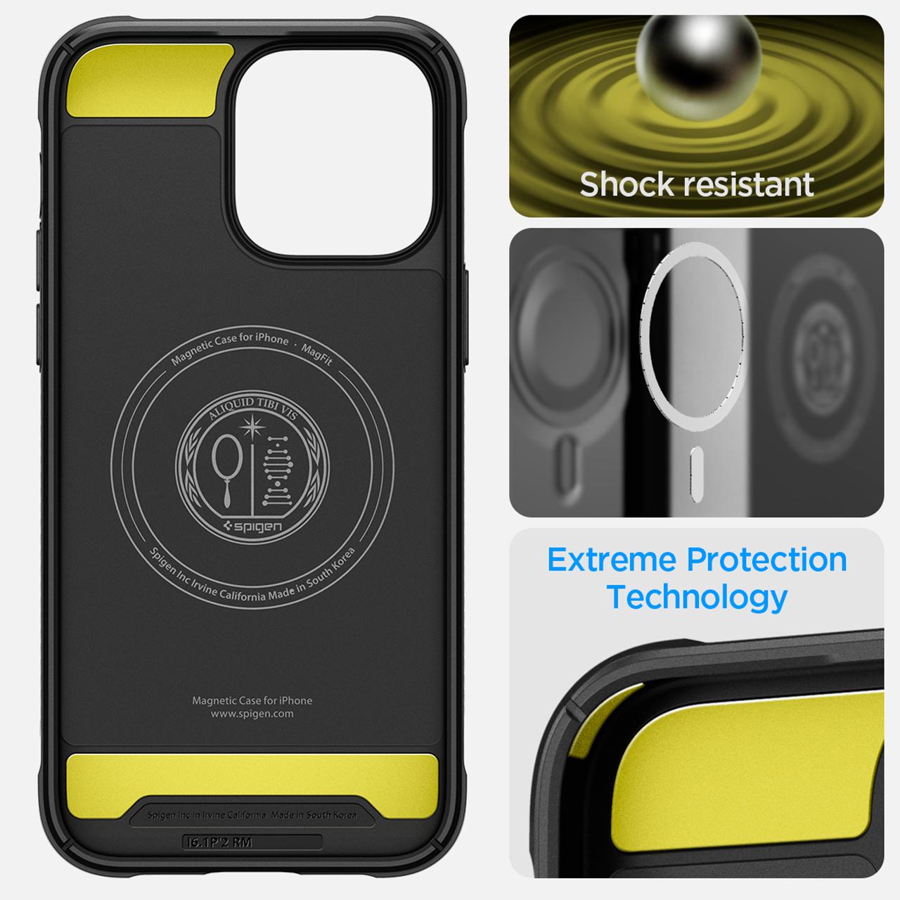 Case iPhone 14 Pro Max Plus Spigen Rugged Armor MagSafe Carbon Casing