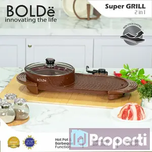 BOLDe Super Electric Grill 900W 2in1 Panci Sup Pemanggang Daging BBQ