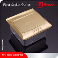 Gambar BROCO Stop Kontak Lantai + RJ11 (D25471) - Gold dari Broco Official Kota Administrasi Jakarta Barat 3 Tokopedia