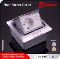 Gambar BROCO Stop Kontak Lantai + RJ11 (D25471) - Gold dari Broco Official Kota Administrasi Jakarta Barat 4 Tokopedia