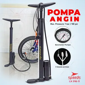 SPEEDS Pompa Angin Manual Ban sepeda motor Stainless 016-10