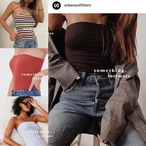 Urban Outfitters MJ Ribbed Tube Bodysuit Kemben Tank Top Korset Inner