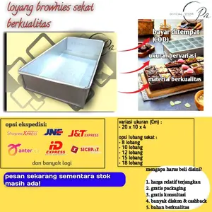cetakan brownies loyang sekat 20x10