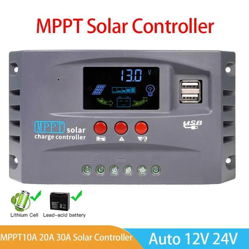 Solar Charge Controller MPPT 2 USB Automatic Identify 12V/24V - HXC3