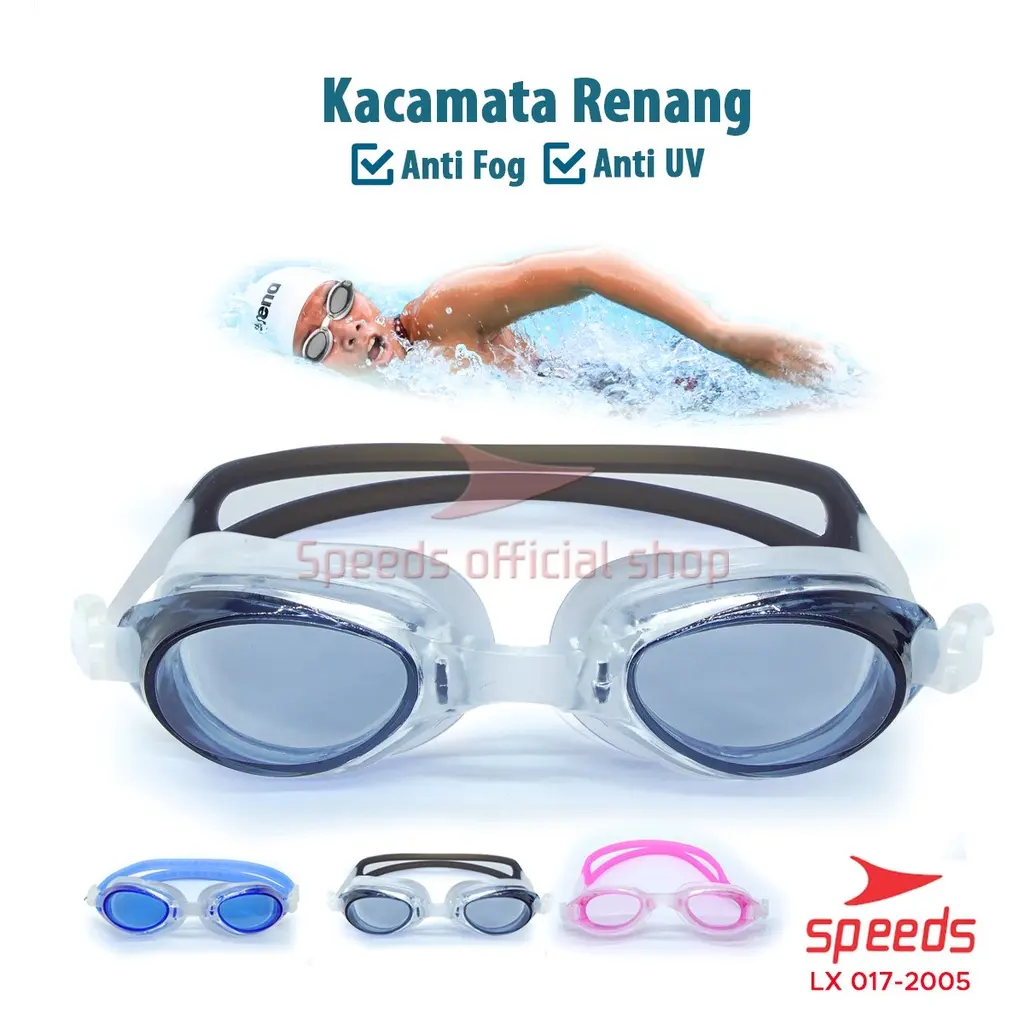 SPEEDS Kacamata renang anak Dewasa Remaja ANTI FOG & UV PROTECTION