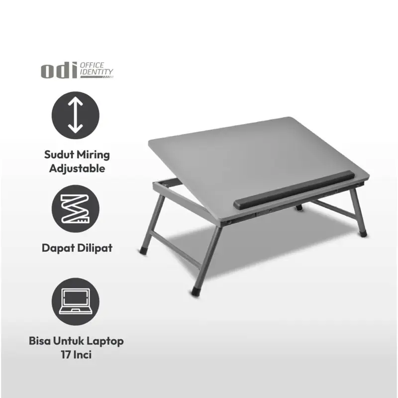 MEJA LAPTOP LIPAT KEMIRINGAN DPT DIATUR BELAJAR ANAK & DEWASA PORTABLE