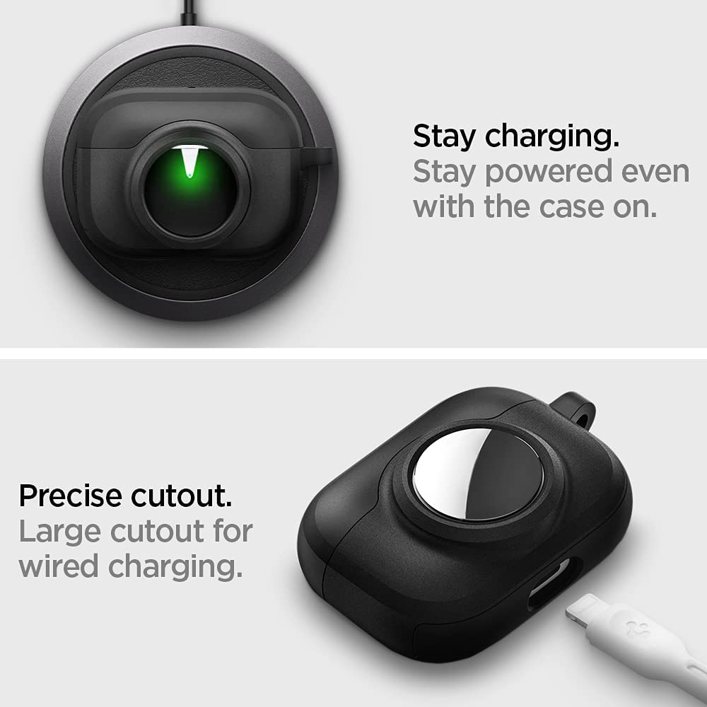 Spigen AirPods Pro Case with AirTag Holder Tag Armor Duo - Black ACS03167