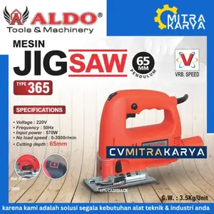 Mesin jig saw 65mm pendulum merk ALDO 365