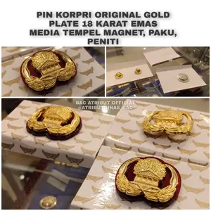 PIN KORPRI LAPIS EMAS GOOD QUALITY