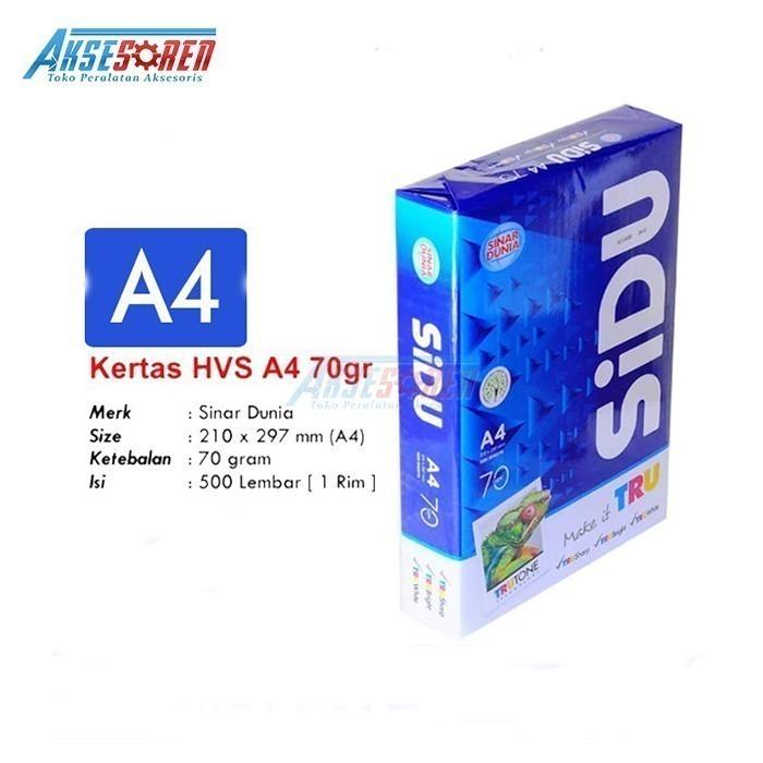 Gambar Kertas Hvs A4 70 G Sinar Dunia [1 Rim/500 Lembar] Untuk Print Dan Foto dari Aksesoren Kab. Indramayu Tokopedia