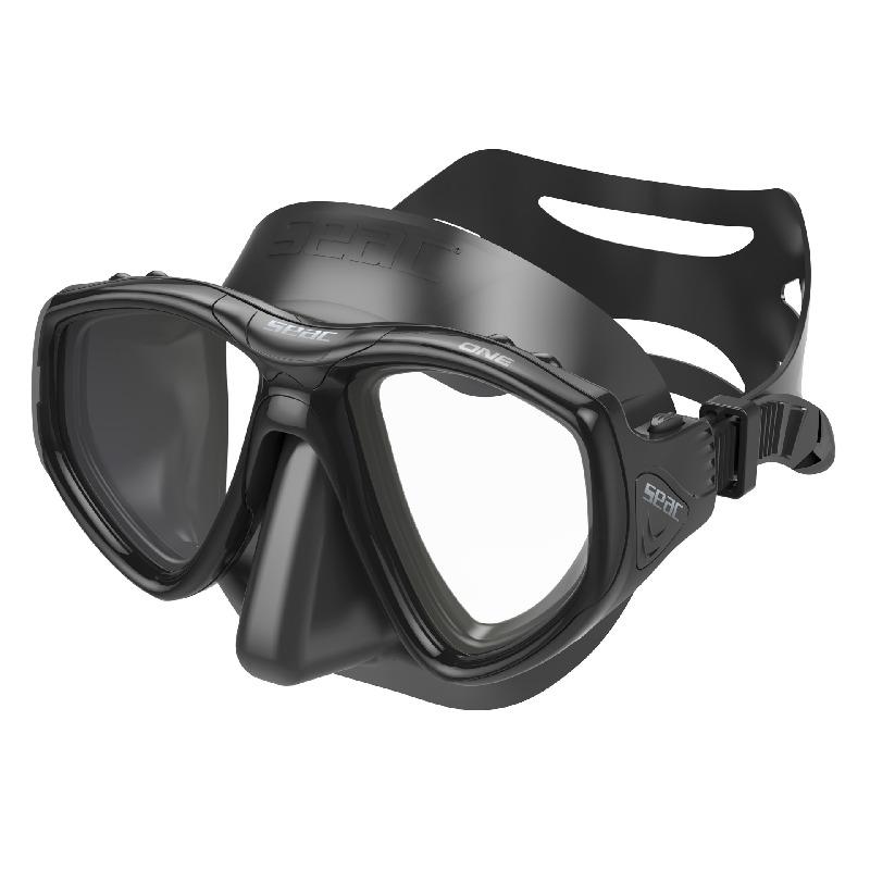 SEAC MASK ONE S/BL BLACK Masker Snorkeling Diving Kaca Tempered Hitam
