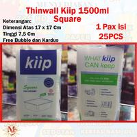 Gambar Kotak makan tahan microwave - Thinwall Kiip 1500 ml SQUARE (25pcs) dari Easyplasticsby Kota Surabaya 1 Tokopedia