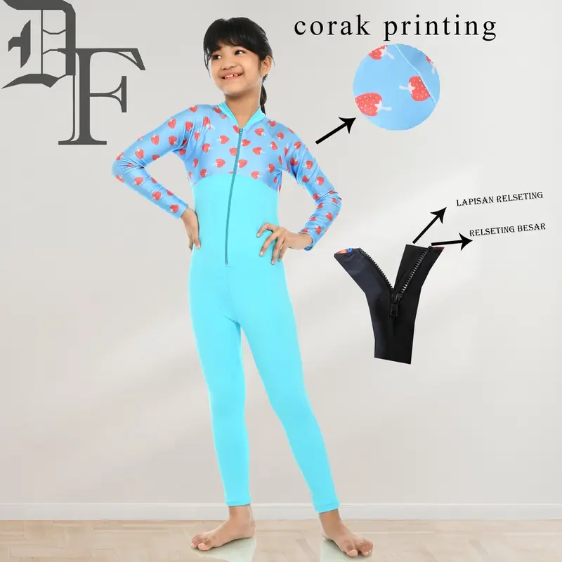Baju Renang Anak Cewe Model Terusan Motif LUCU Usia 6-13 TAHUN 1