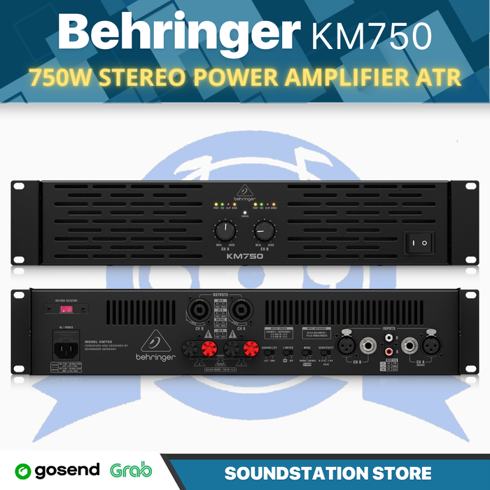 Gambar BEHRINGER KM750 Professional 750W Stereo Power Amplifier ATR | KM 750 dari SoundStation Store Kota Tangerang Selatan Tokopedia