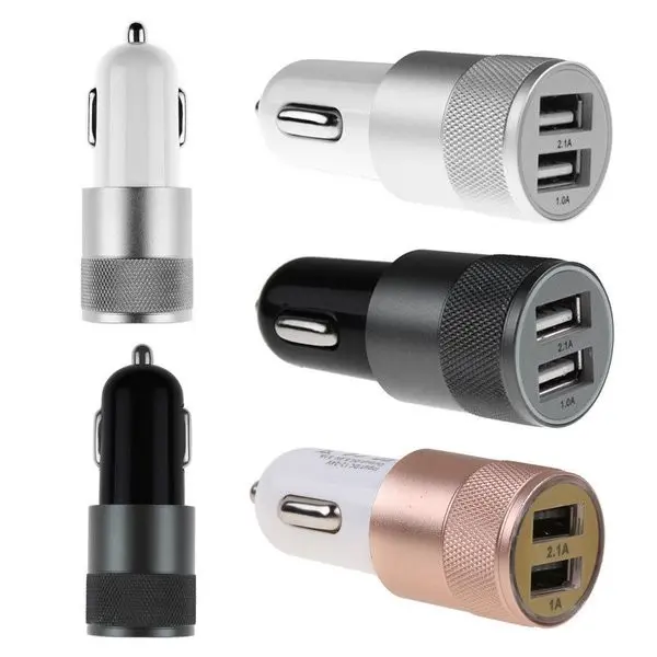 Dual USB Car Charger Portable 2.1A Fashion FM001 Charging Travel