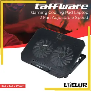 Cooling Pad Laptop Gaming 2 Fan Adjustable Speed Taffware