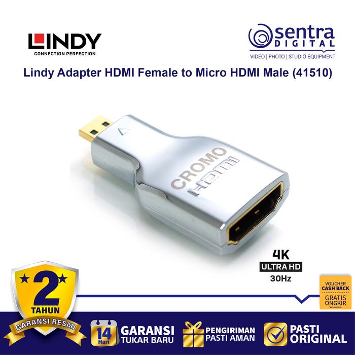 Gambar LINDY Adapter HDMI Female to Micro HDMI Male ( 41510 ) dari Sentra Digital Kota Surabaya Tokopedia