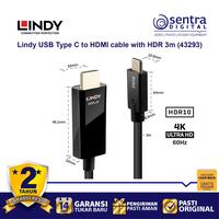 Gambar LINDY Type C Thunderbolt to HDMI 4K Adapter Cable ( 43293 ) dari Sentra Digital Kota Surabaya 3 Tokopedia