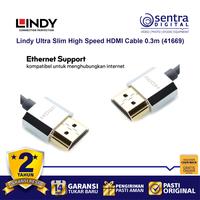 Gambar Lindy Ultra Slim High Speed HDMI Cable with Ethernet 0.3m ( 41669 ) dari Sentra Digital Kota Surabaya 2 Tokopedia