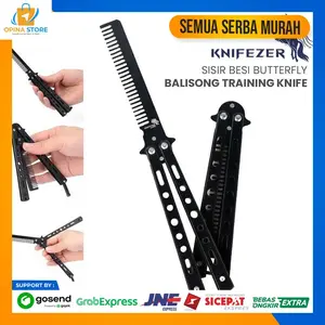 Sisir Besi KNIFEZER Butterfly Balisong Training Knife CS GO - LF-9898