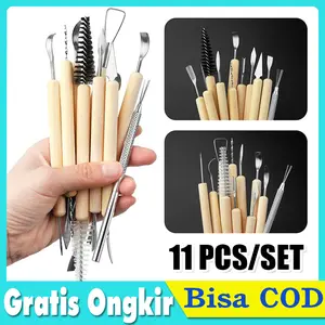 Alat Ukir Clay Sculpting Pottery Crafting Tools Set 11 Pcs