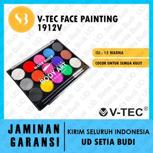Face and Body Art Painting V-Tec FAC 402 15 Warna