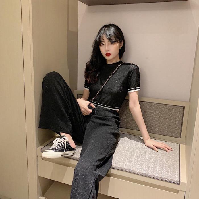 Gambar IOS SHOP ARUM SETELAN BLOUSE CELANA JERSEY WANITA KASUAL KOREAN STYLE dari newjeans.id Kota Bekasi Tokopedia