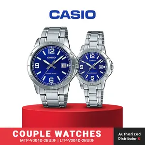 Jam Tangan Couple Casio MTP-V004D-2BUDF x LTP-V004D-2BUDF
