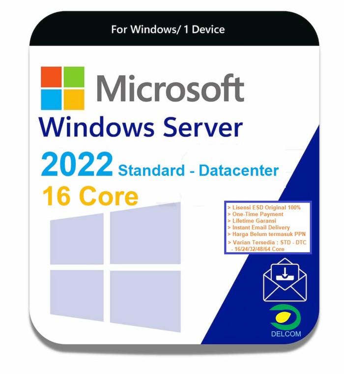 Jual Win Server 2022 Standard - Datacenter 16 Core lifetime - Jakarta ...