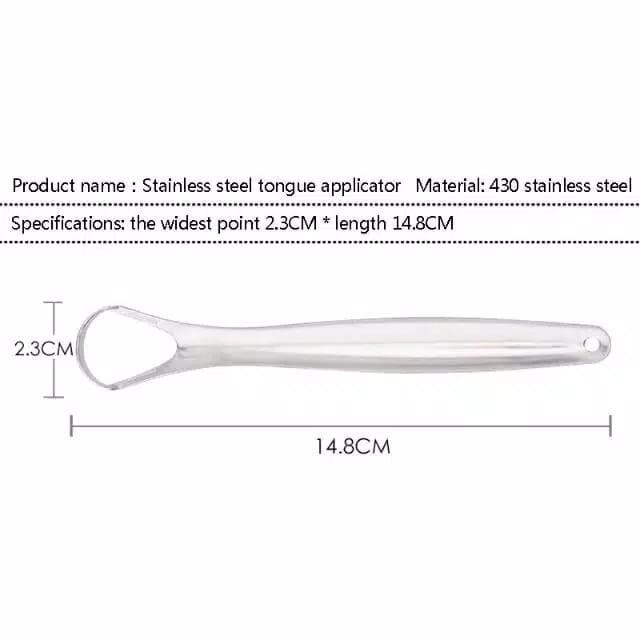 Pembersih Lidah - Bahan Stainless Steel Reusable Praktis dan murah Mulut Perawatan 2