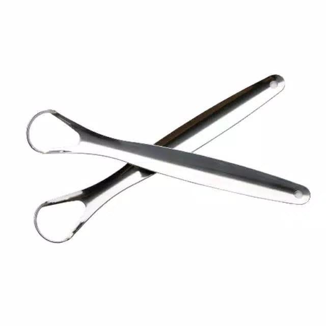 Pembersih Lidah - Bahan Stainless Steel Reusable Praktis dan murah Mulut Perawatan 4